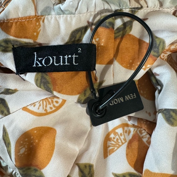 KOURT Yellow Sweetheart Neck Lemon Mini Dress NWT - Picture 8 of 11